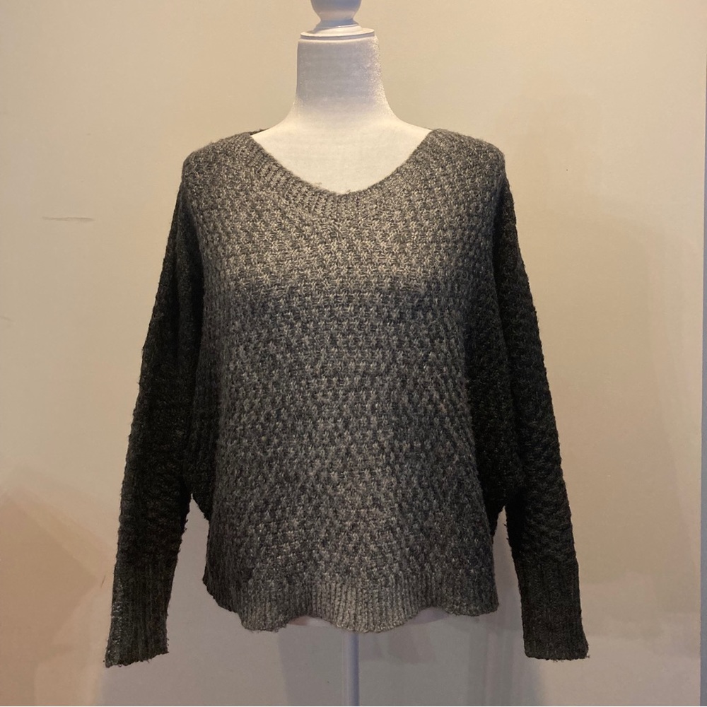 Maude design gray ombré dolman sleeve knit sweater -Size
